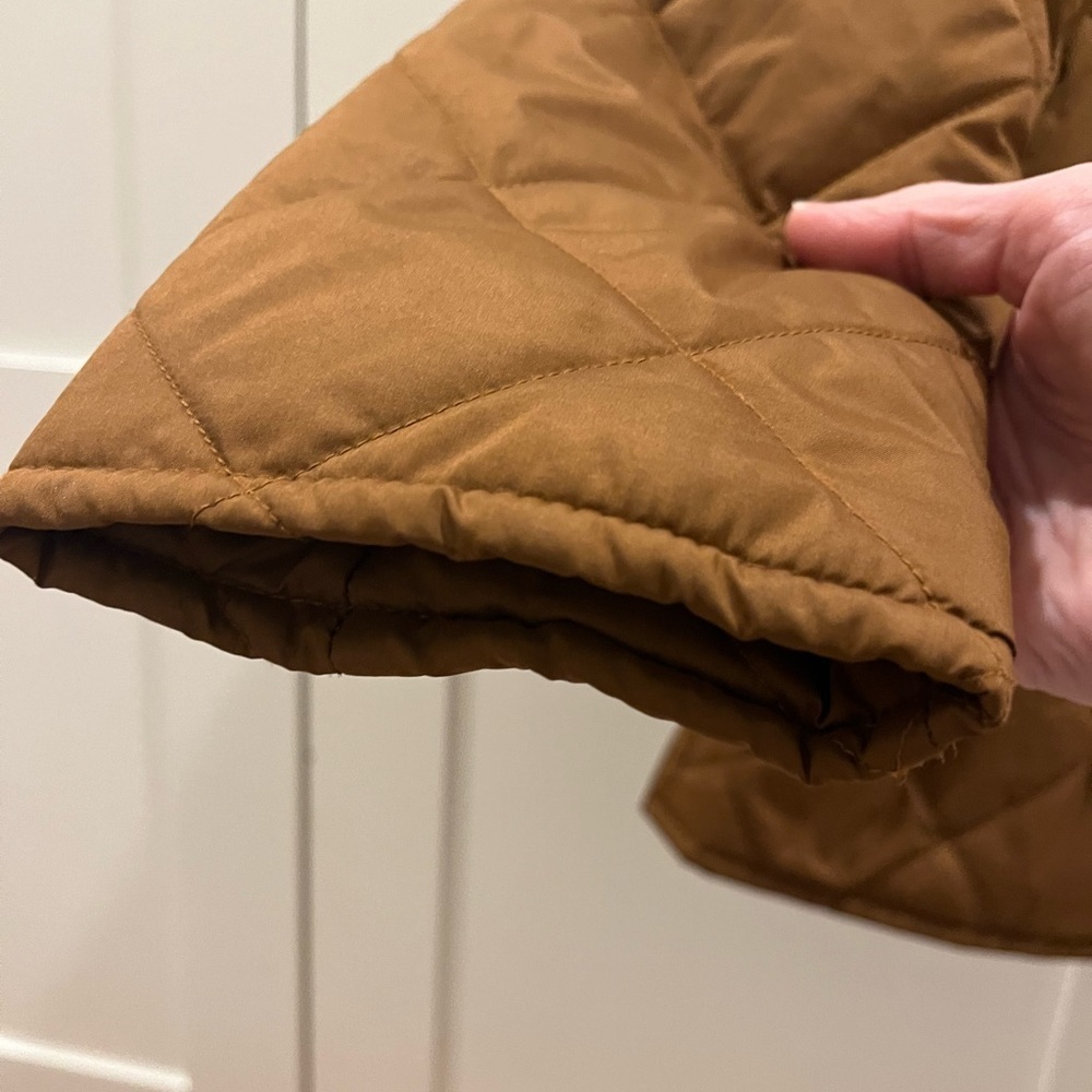 Crewcuts Quilted Peplum Brown Barn Jacket, size L - Picture 7 of 11